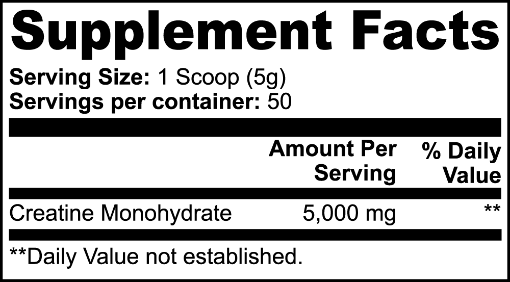 Creatine Monohydrate 50 Servings