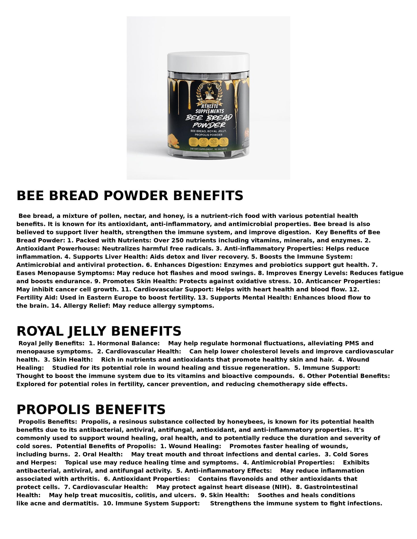 Bee Bread Powder