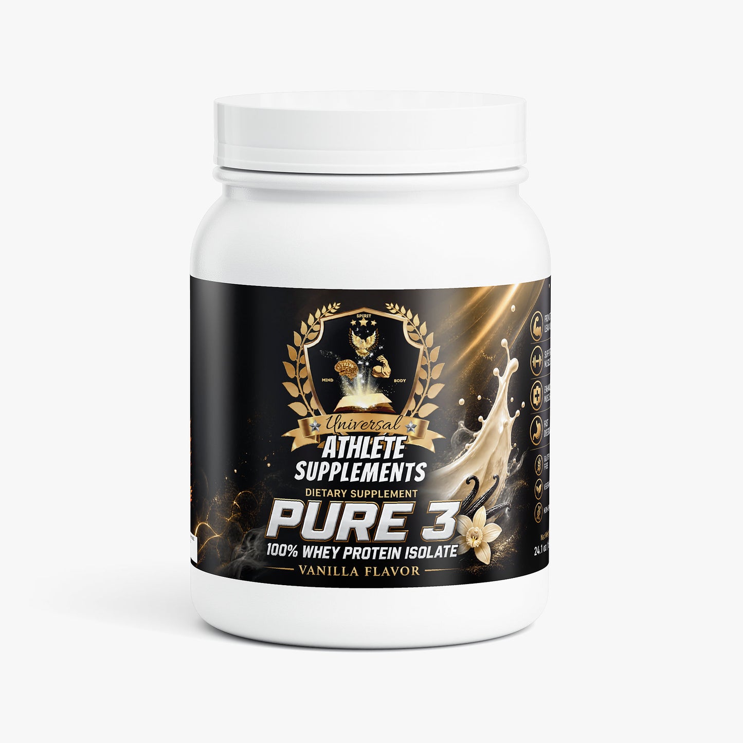 Pure 3 100% Whey Protein Isolate (Vanilla)