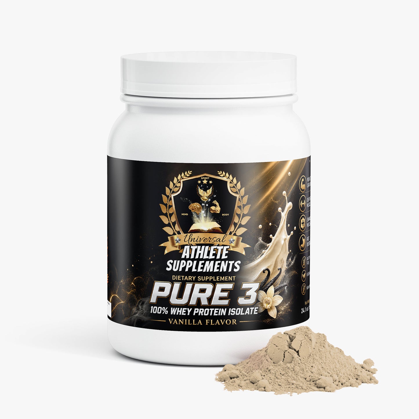 Pure 3 100% Whey Protein Isolate (Vanilla)