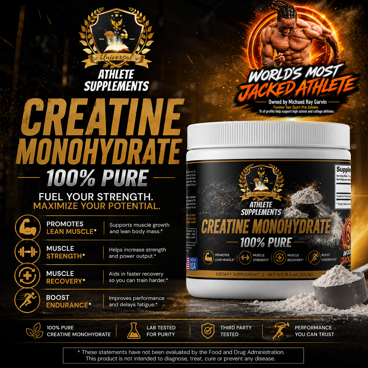 Creatine Monohydrate 50 Servings