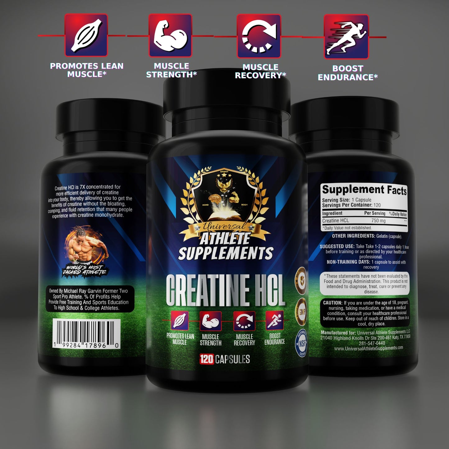 Creatine HCL 750mg 120 Servings